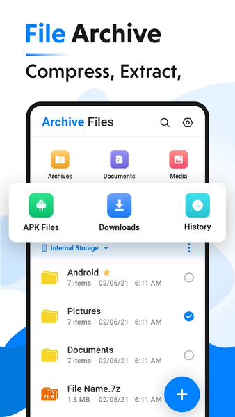 File Archiver - Extract, Unzip - عکس برنامه موبایلی اندروید