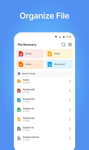 File Recovery - Restore Files - عکس برنامه موبایلی اندروید