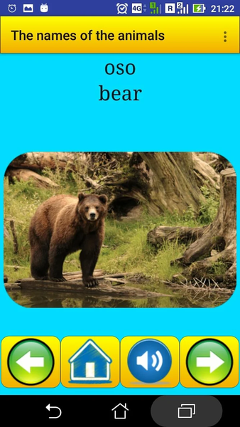 Animal names in Filipino - Image screenshot of android app