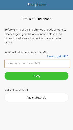 TTA MI Finddevice Mi Cloud Lock Check - Image screenshot of android app