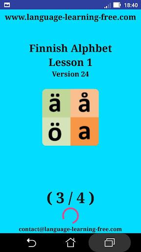 Finnish alphabet for students - عکس برنامه موبایلی اندروید