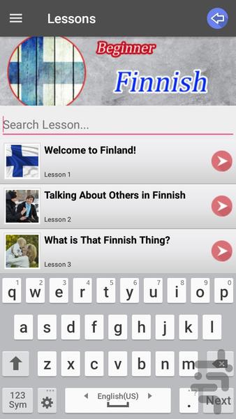 آموزش زبان فنلاندی مقدماتی - عکس برنامه موبایلی اندروید