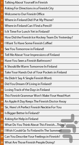Finnish Conversation Advanced - Image screenshot of android app