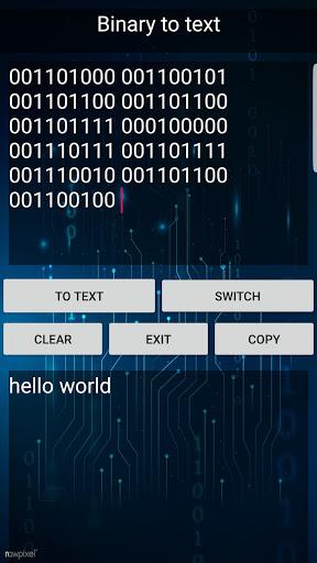 Binary to Text - عکس برنامه موبایلی اندروید