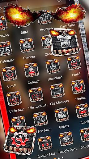 Fire Skull Theme - Image screenshot of android app