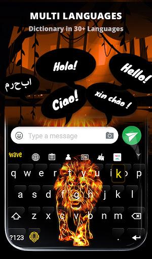Fire Lion Wallpaper + Keyboard - عکس برنامه موبایلی اندروید