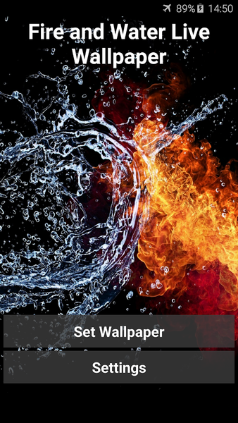 Fire & Water Live Wallpaper - Image screenshot of android app