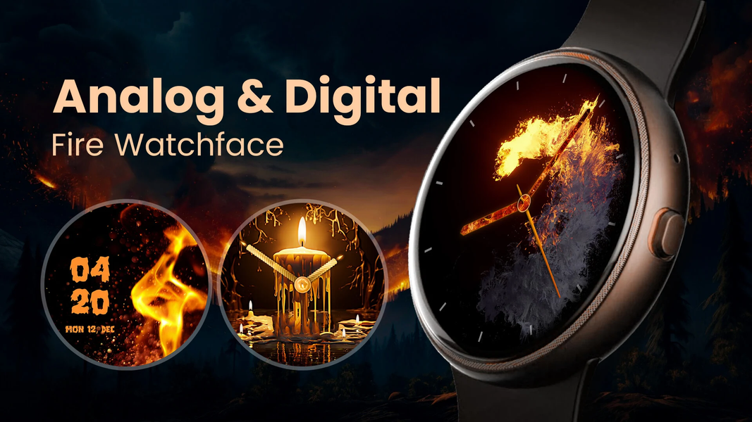 Fire Watch Faces - Animated - عکس برنامه موبایلی اندروید