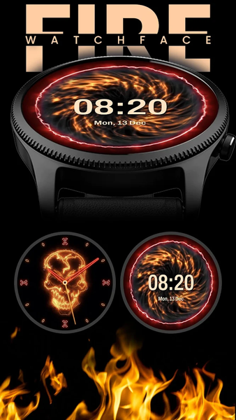 Fire Watch Faces - Animated - عکس برنامه موبایلی اندروید