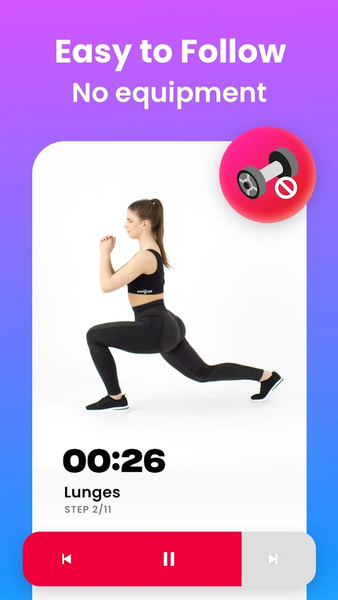 JustFit - Lazy Workout - Image screenshot of android app