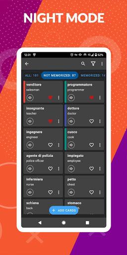 Flashcards World - Image screenshot of android app