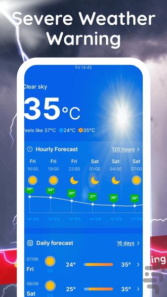 آب و هوای دقیق و هوشمند🌞 - Image screenshot of android app