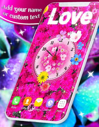 Flower Blossoms Spring Clock - Image screenshot of android app
