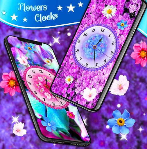Flower Blossoms Spring Clock - عکس برنامه موبایلی اندروید