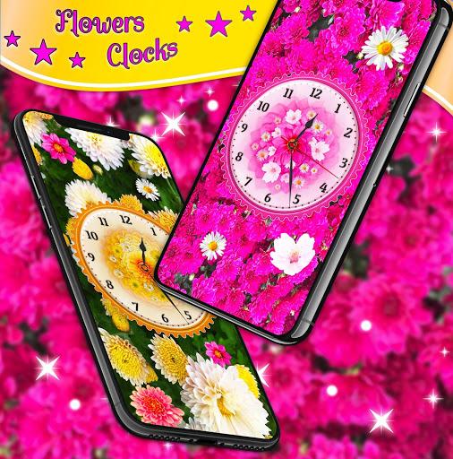 Flower Blossoms Spring Clock - Image screenshot of android app