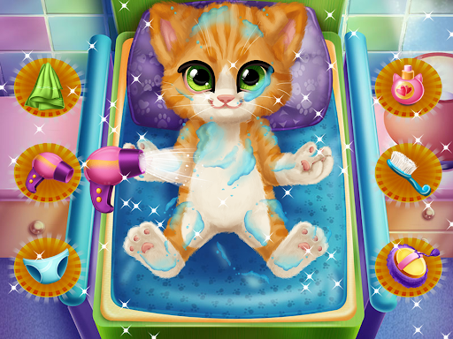 Fluffy Kitty Cat Day Care Games For Girls - عکس برنامه موبایلی اندروید