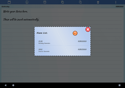 Calendar Notes - Image screenshot of android app