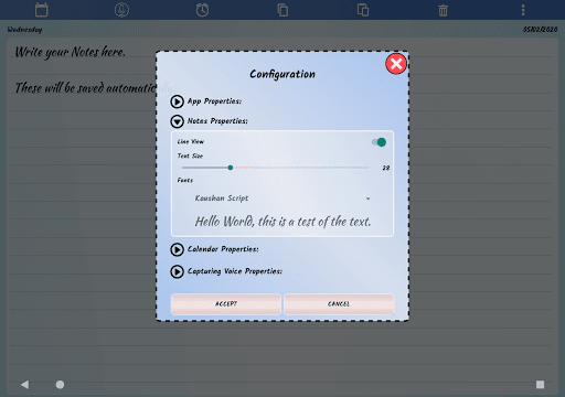 Calendar Notes - Image screenshot of android app