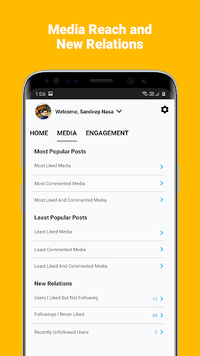 Insights - Follower Analyzer For Instagram - عکس برنامه موبایلی اندروید