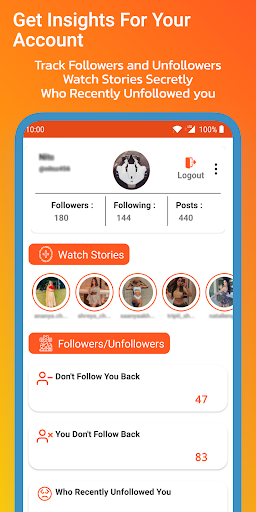 Followers & Unfollowers - Image screenshot of android app