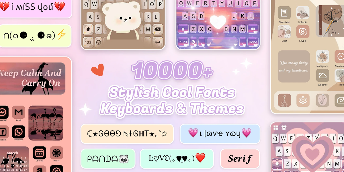 FontsApp: FancyKeyboard widget - عکس برنامه موبایلی اندروید