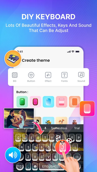 Fonts Keyboard: Emoji & Themes - Image screenshot of android app