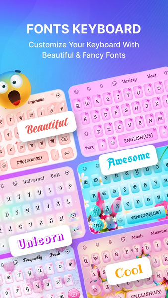 Fonts Keyboard: Emoji & Themes - Image screenshot of android app
