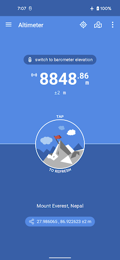 Altimeter - Image screenshot of android app