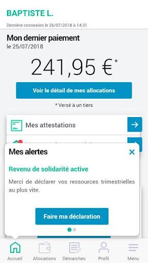 Caf - Mon Compte - Image screenshot of android app