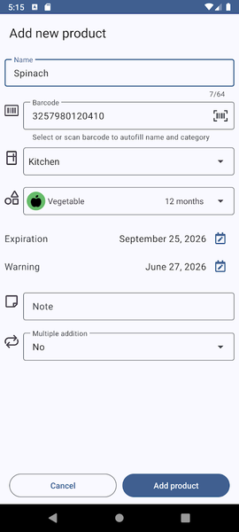 My Freezer - عکس برنامه موبایلی اندروید