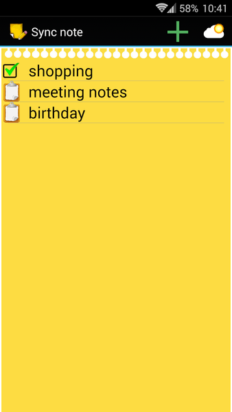 Sync note - عکس برنامه موبایلی اندروید