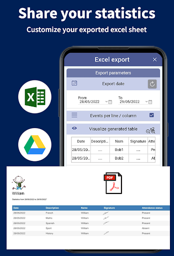 Attendy - Attendance register - عکس برنامه موبایلی اندروید