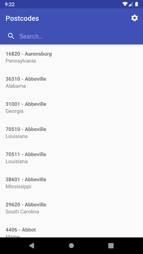 US ZIP Codes - عکس برنامه موبایلی اندروید