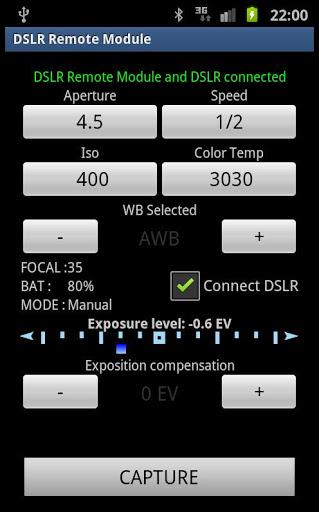 DSLR Remote Module - Image screenshot of android app