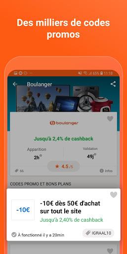 iGraal-Cashback & Codes Promos - Image screenshot of android app