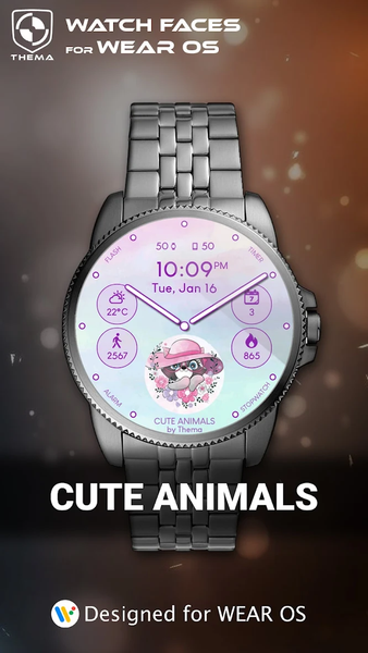 Cute Animals Watch Face - عکس برنامه موبایلی اندروید