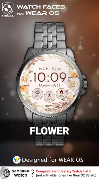 Flower Watch Face - عکس برنامه موبایلی اندروید