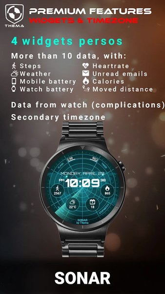 Sonar Watch Face - عکس برنامه موبایلی اندروید