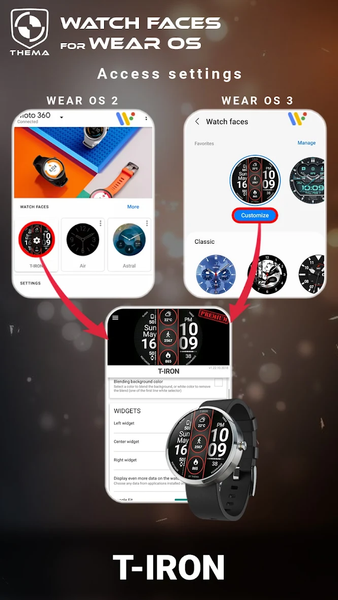 T-Iron Watch Face - عکس برنامه موبایلی اندروید