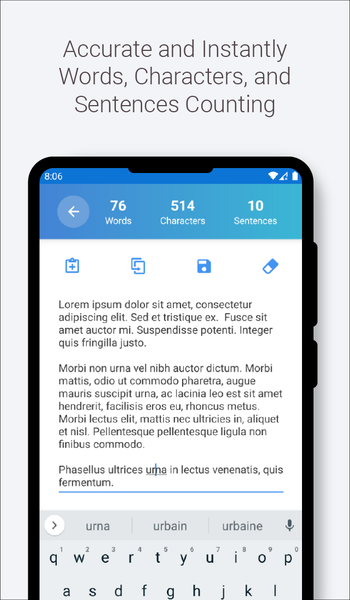Word and Character counter - عکس برنامه موبایلی اندروید