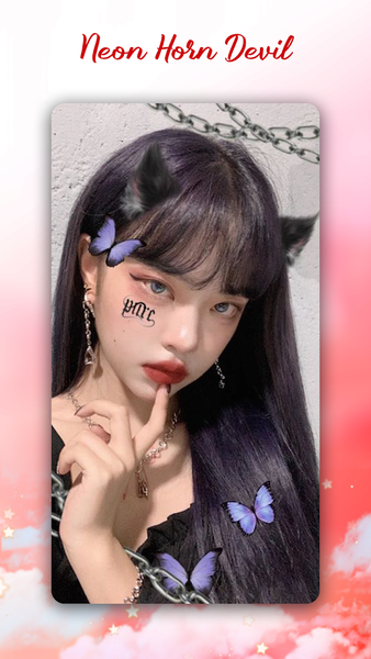 Neon Horns Devil Photo Editor - Image screenshot of android app