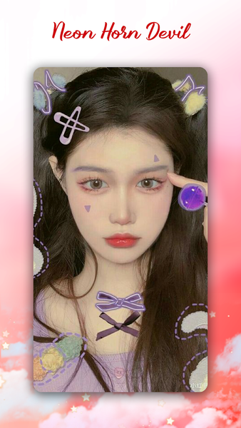 Neon Horns Devil Photo Editor - Image screenshot of android app