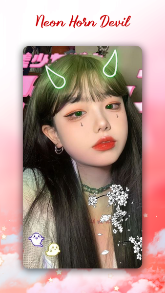 Neon Horns Devil Photo Editor - Image screenshot of android app