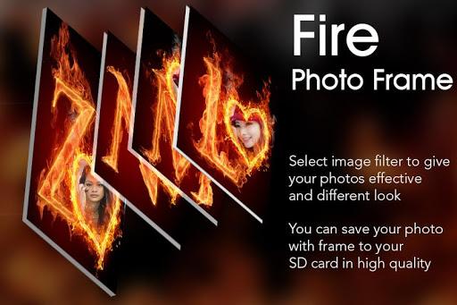 Fire Text Photo Frame - Image screenshot of android app