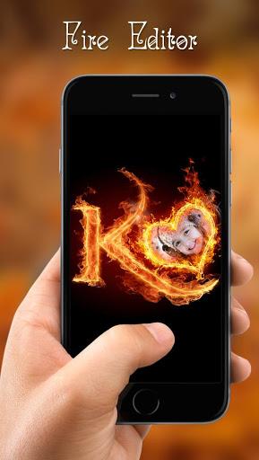 Fire Text Photo Frame - Image screenshot of android app
