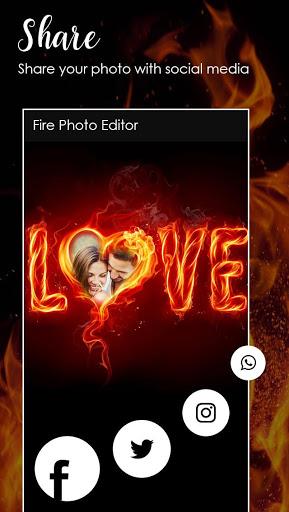 Fire Text Photo Frame - Image screenshot of android app