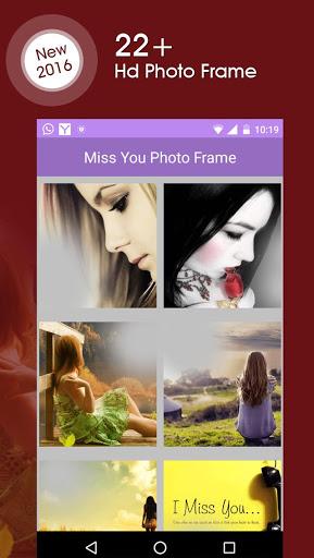Miss You Photo Frame - Image screenshot of android app