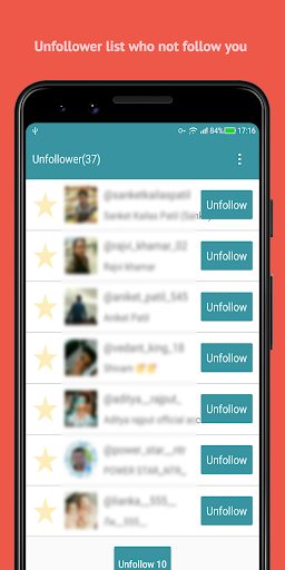 Unfollow Users Cleaner - عکس برنامه موبایلی اندروید