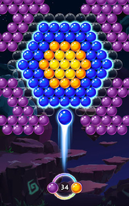 Gold and gems tresarues bubble shooter match 3 Vector Image