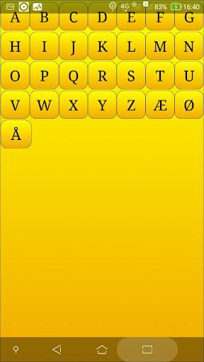 Danish alphabet for old people - Image screenshot of android app
